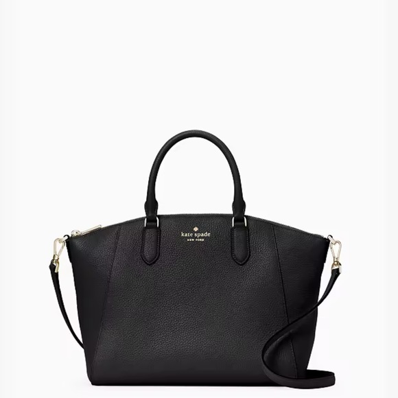 kate spade Handbags - Kate Spade *Parker* black leather medium satchel classic crossbody bag K8214
